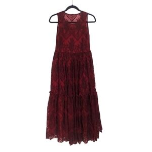 Elegant Burgundy Lace Kids Formal Dress